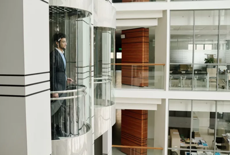 Modern corporate office interior in Frankfurt representing the professional structure of a fully registered German GmbH shelf company.